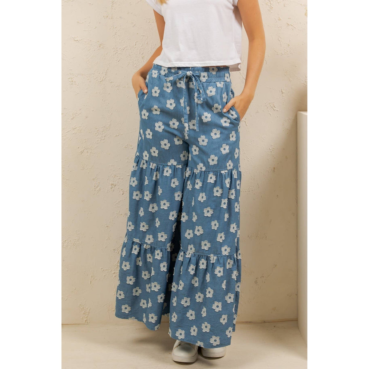 DAISY TIERED  WIDE-LEG PANT
