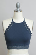 High Neck Crochet Lace Trim Bralette - Fan Favorite