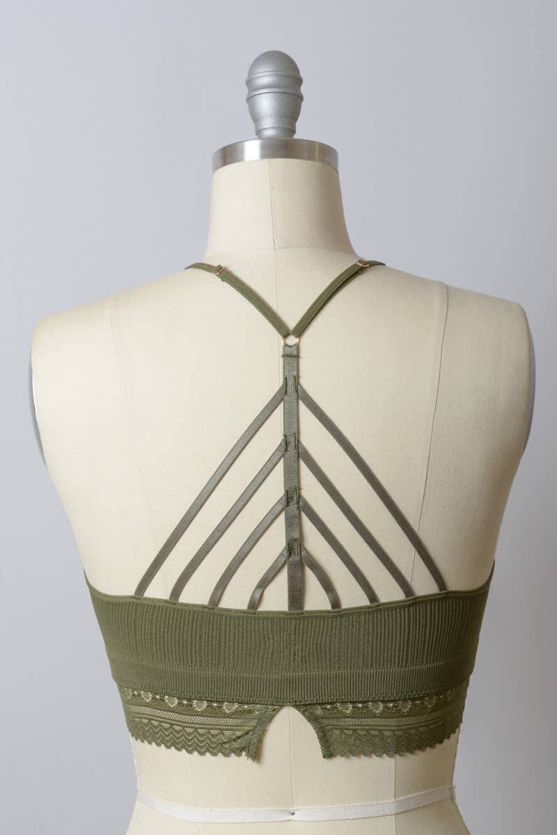 High Neck Crochet Lace Trim Bralette - Fan Favorite