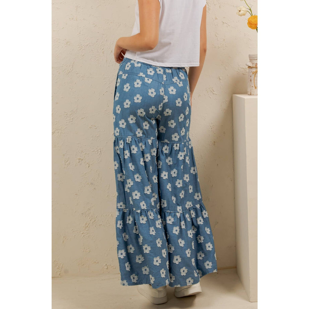 DAISY TIERED  WIDE-LEG PANT