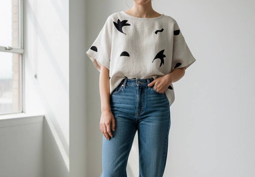 Fall oat linen top