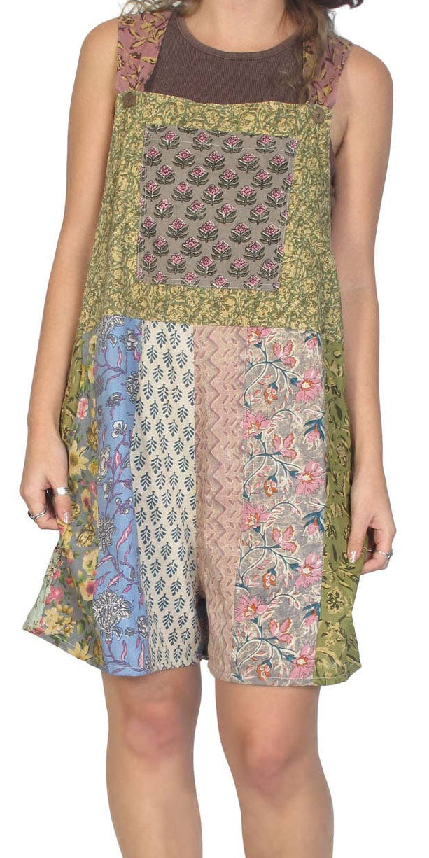 Patchwork Shortalls