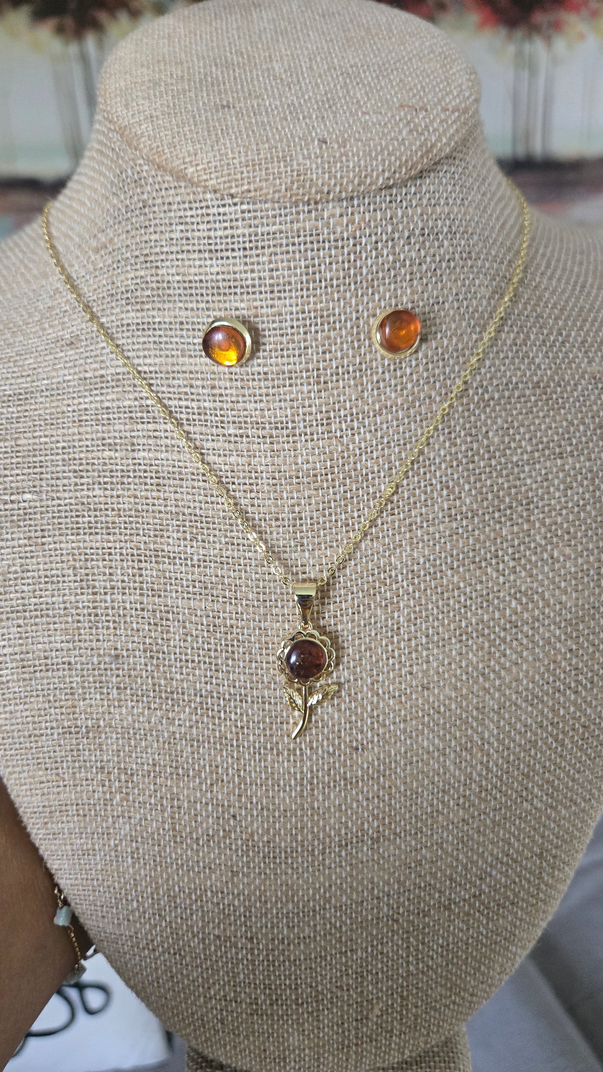Amber flower set
