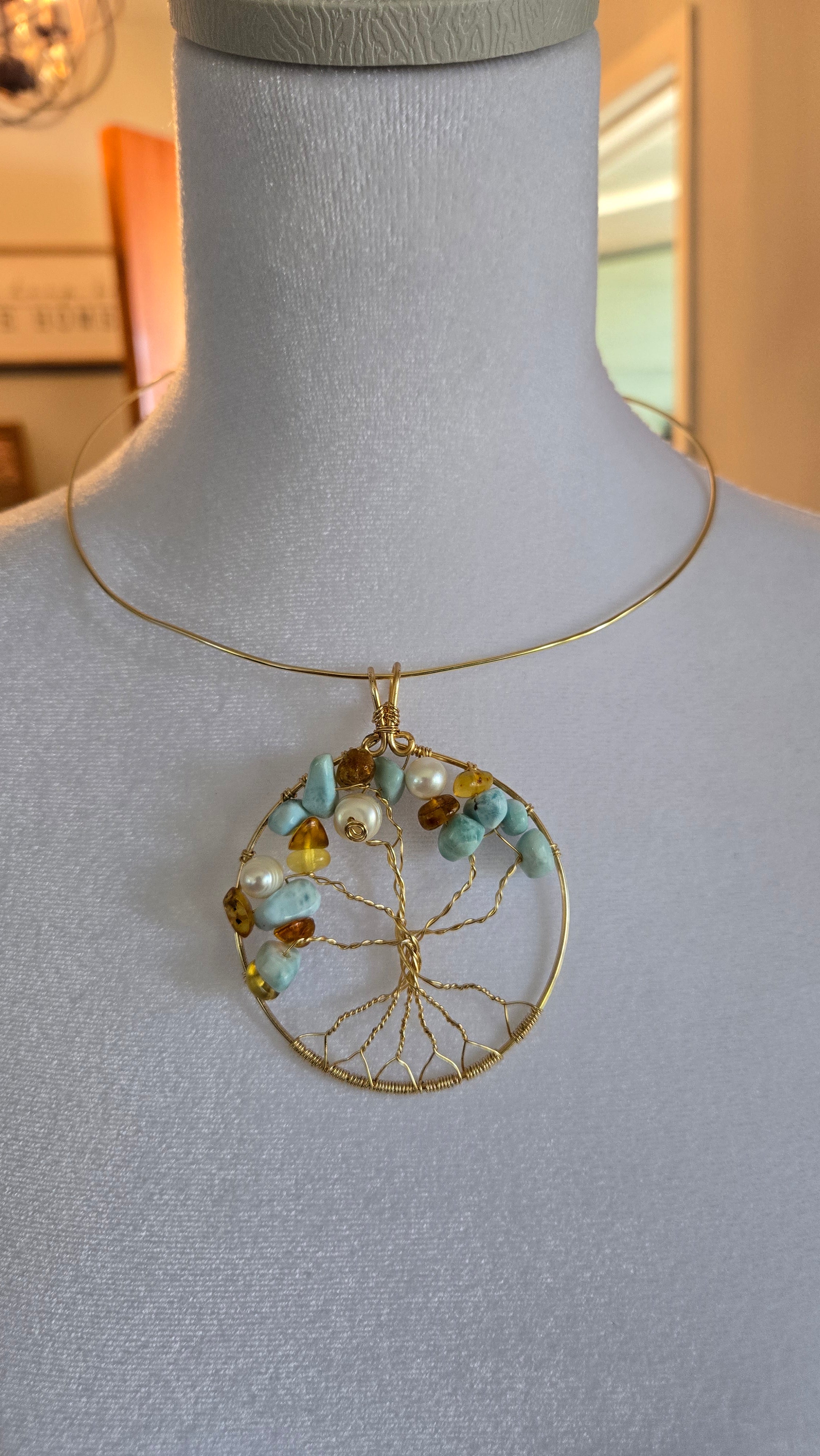 Wire-wrapped Árbol De La Vida Gargantilla/choker