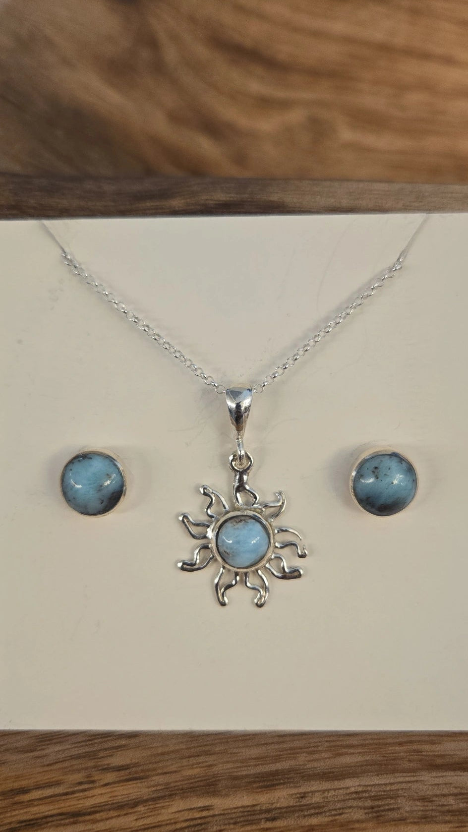 Larimar Sun Set - 925 sterling silver