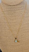 Larimar Dominican Republic Map (small) necklace