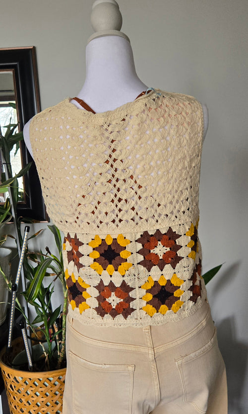 Crochet short cardigan