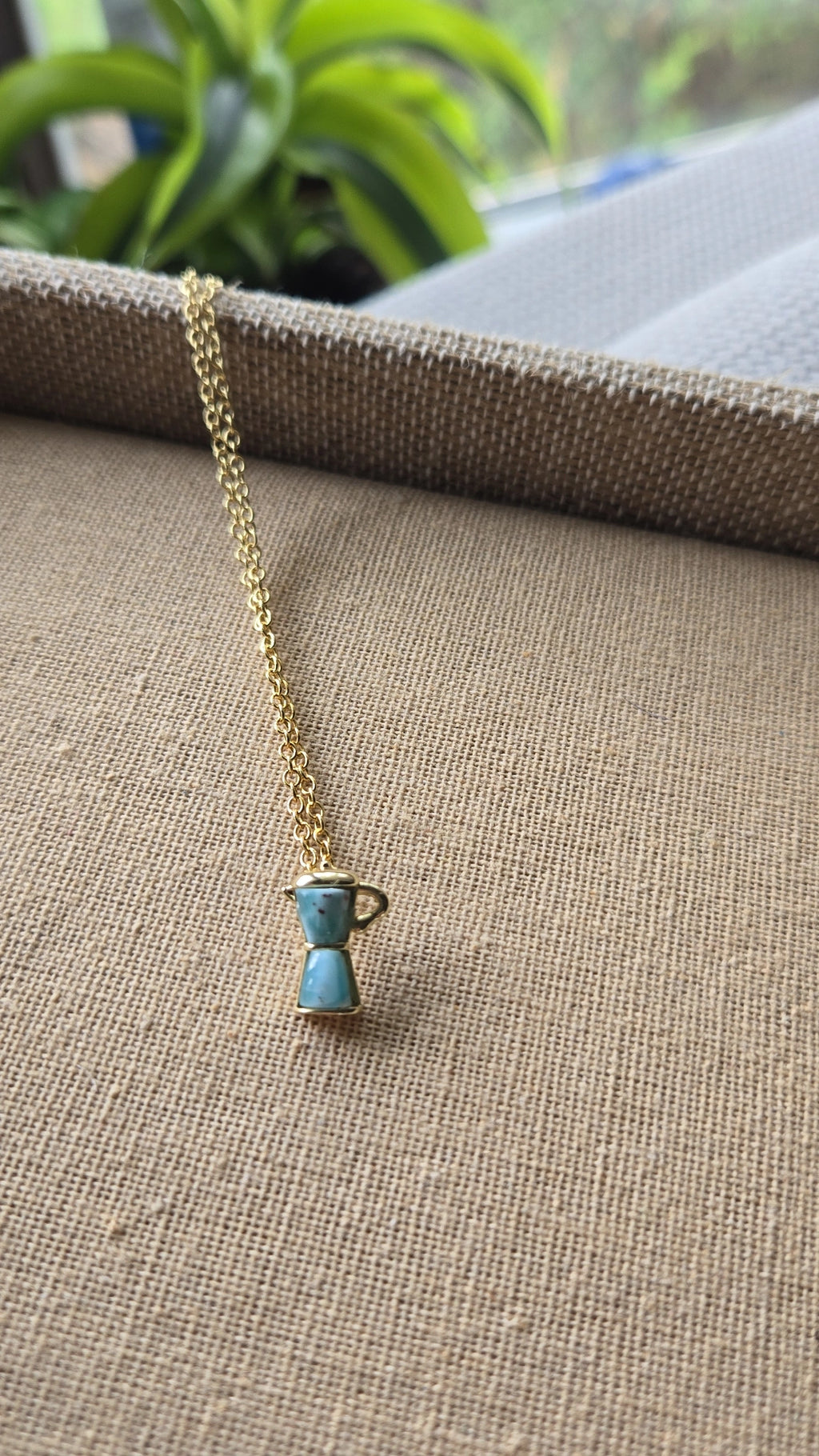 Mini greca/coffee pot necklace