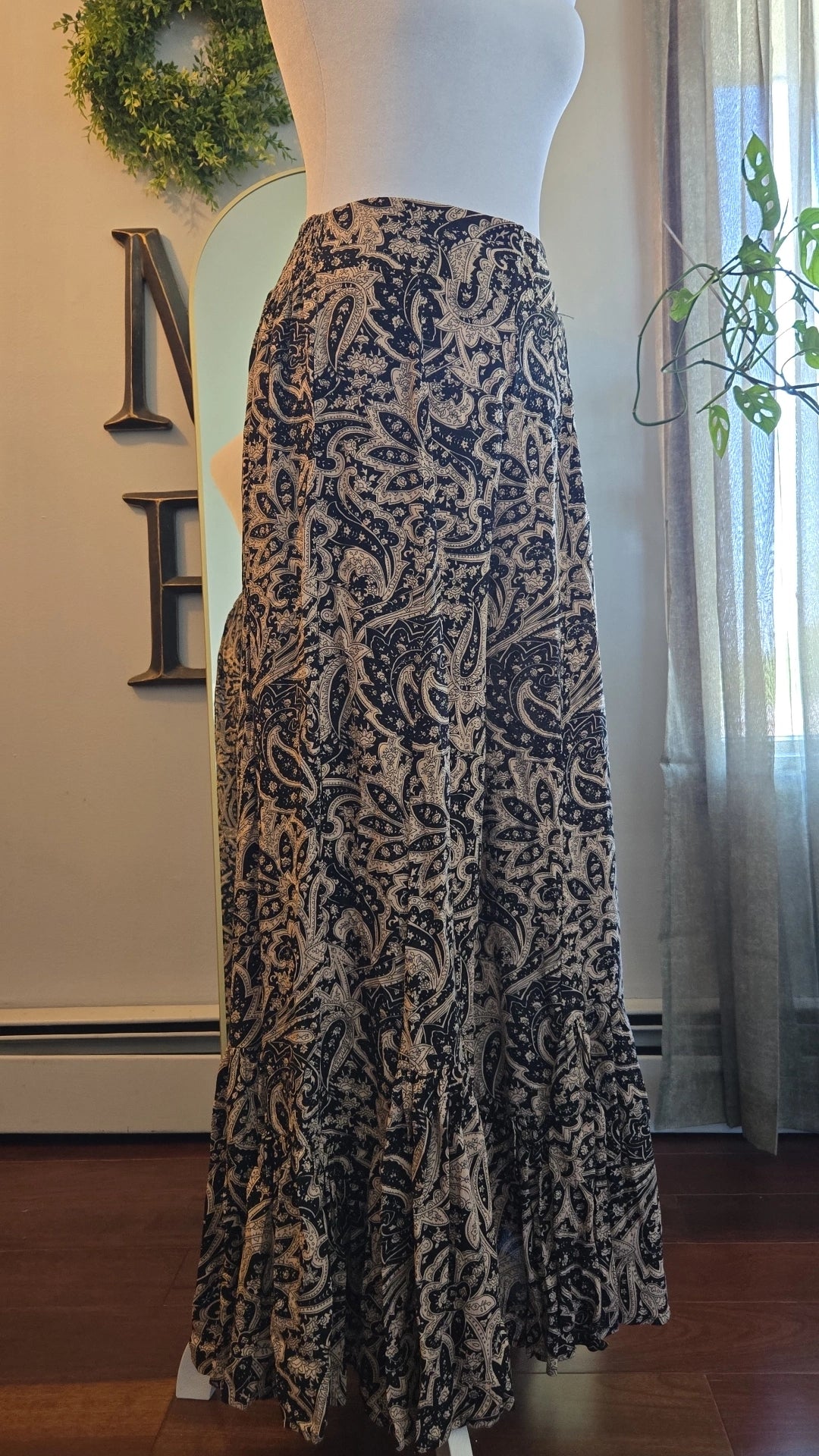 paisley print wide-leg pants
