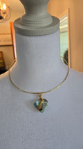 Wire-wrapped Medium Heart Gargantilla/choker