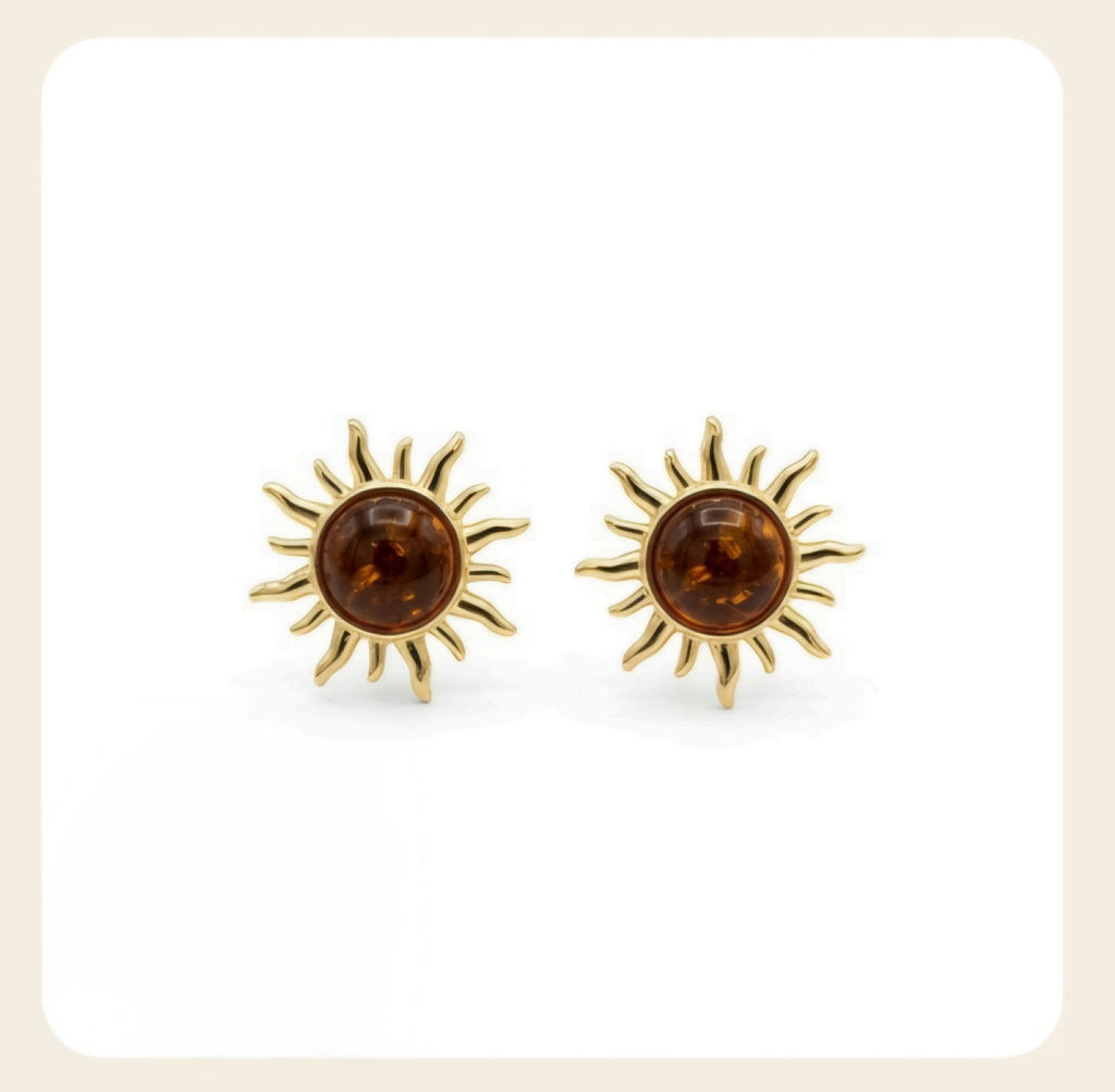 Larimar sun earrings