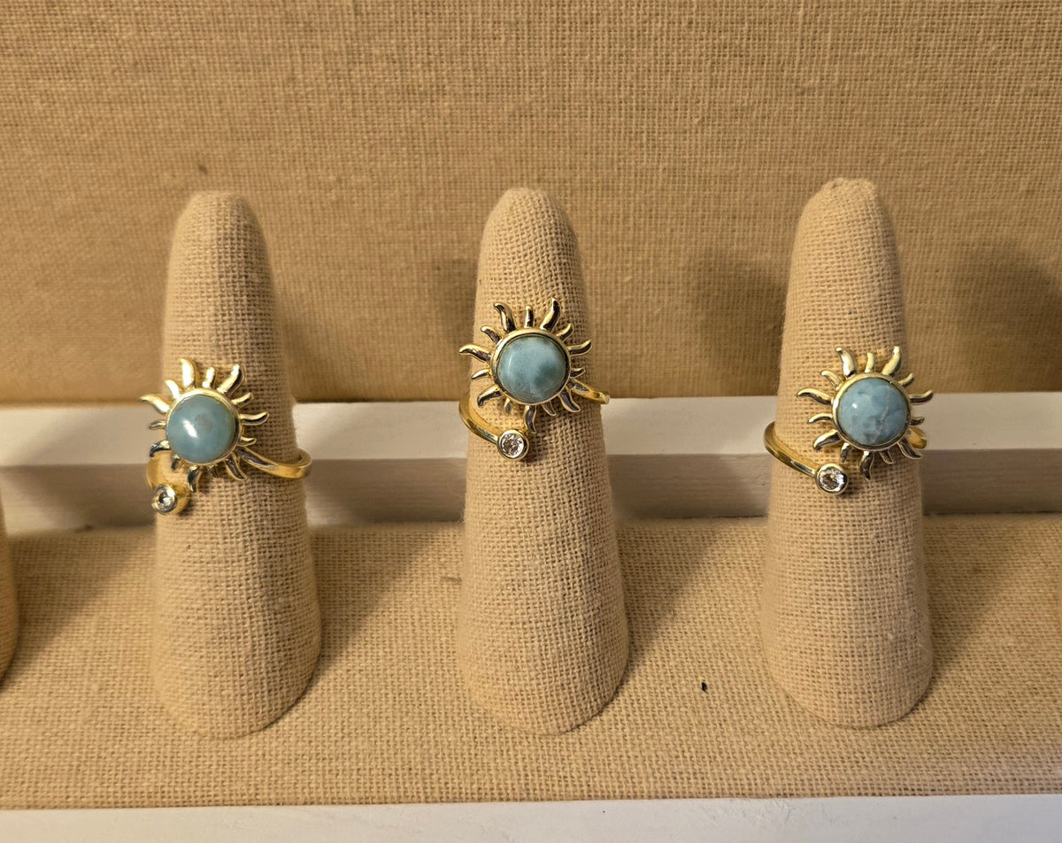 Larimar sun ring