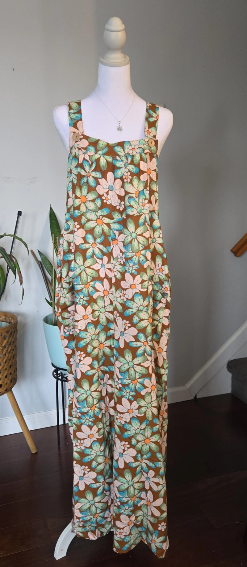 Garden print jumpsuit