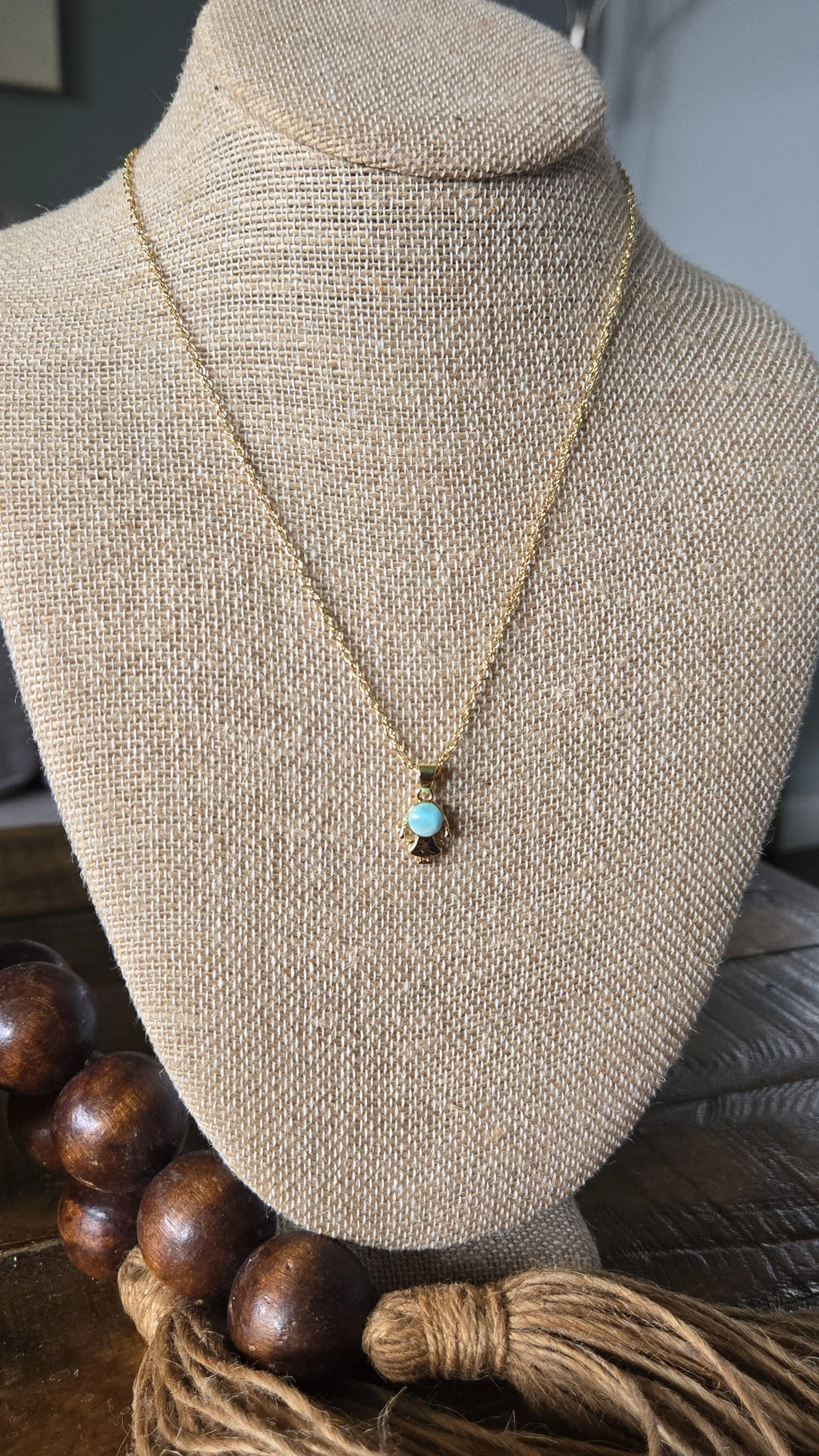 Cute girl larimar necklace