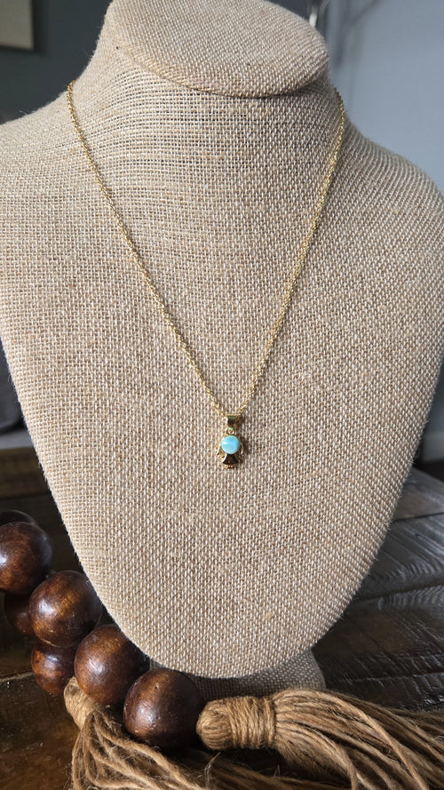 Cute girl larimar necklace