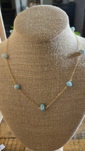 Dainty multi stone necklace