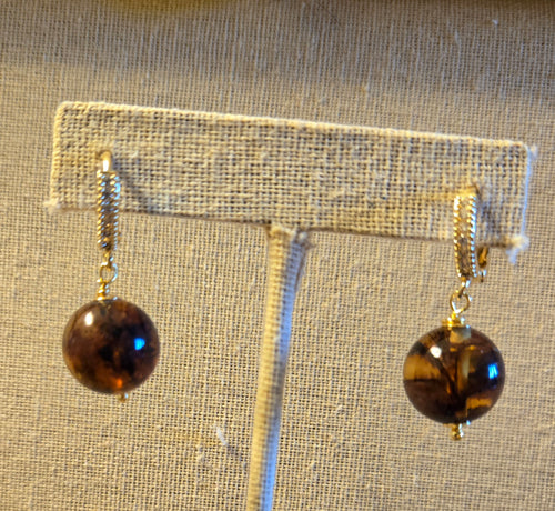 Amber Round Bohemian earrings