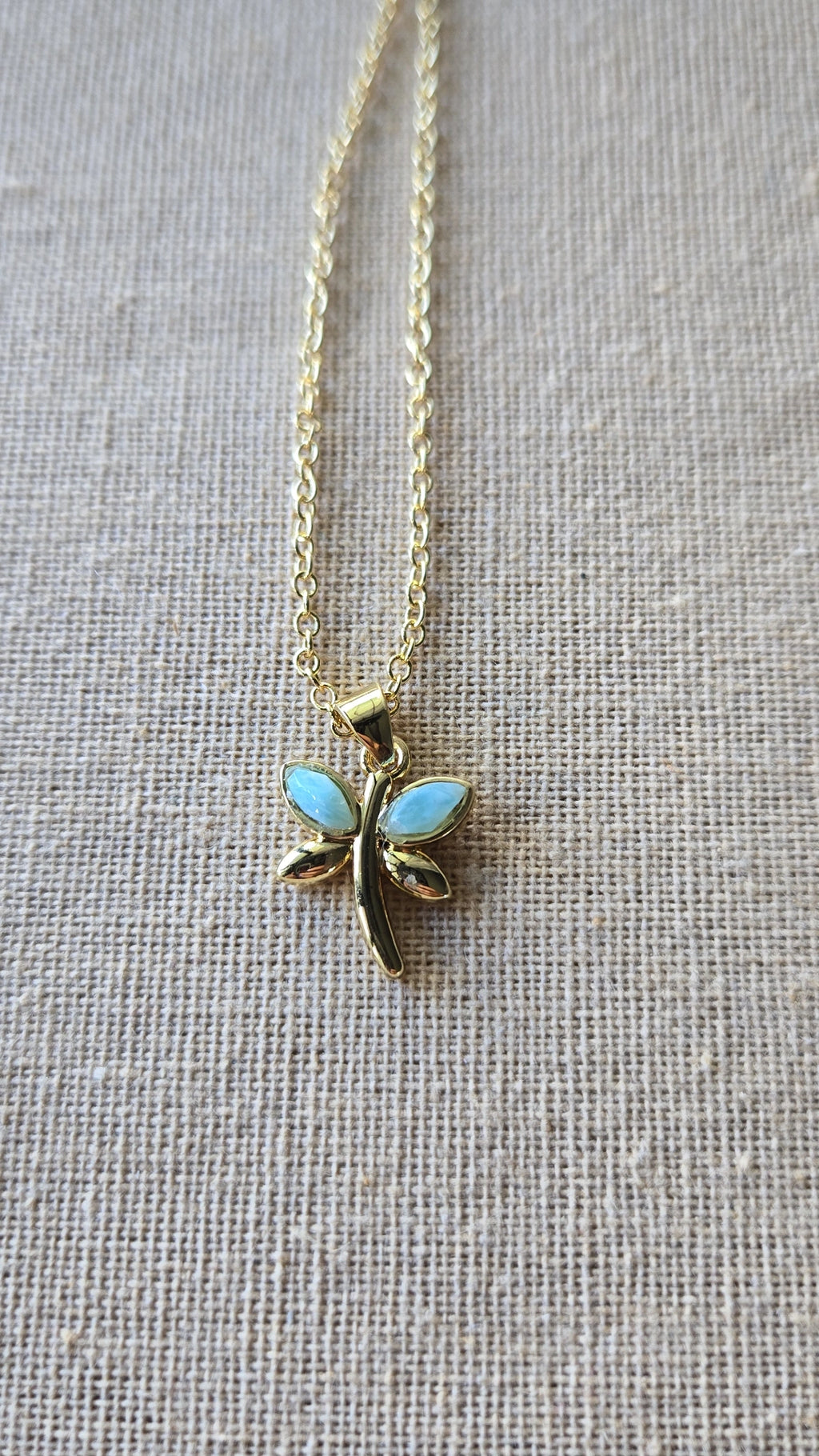 Libélula larimar necklace