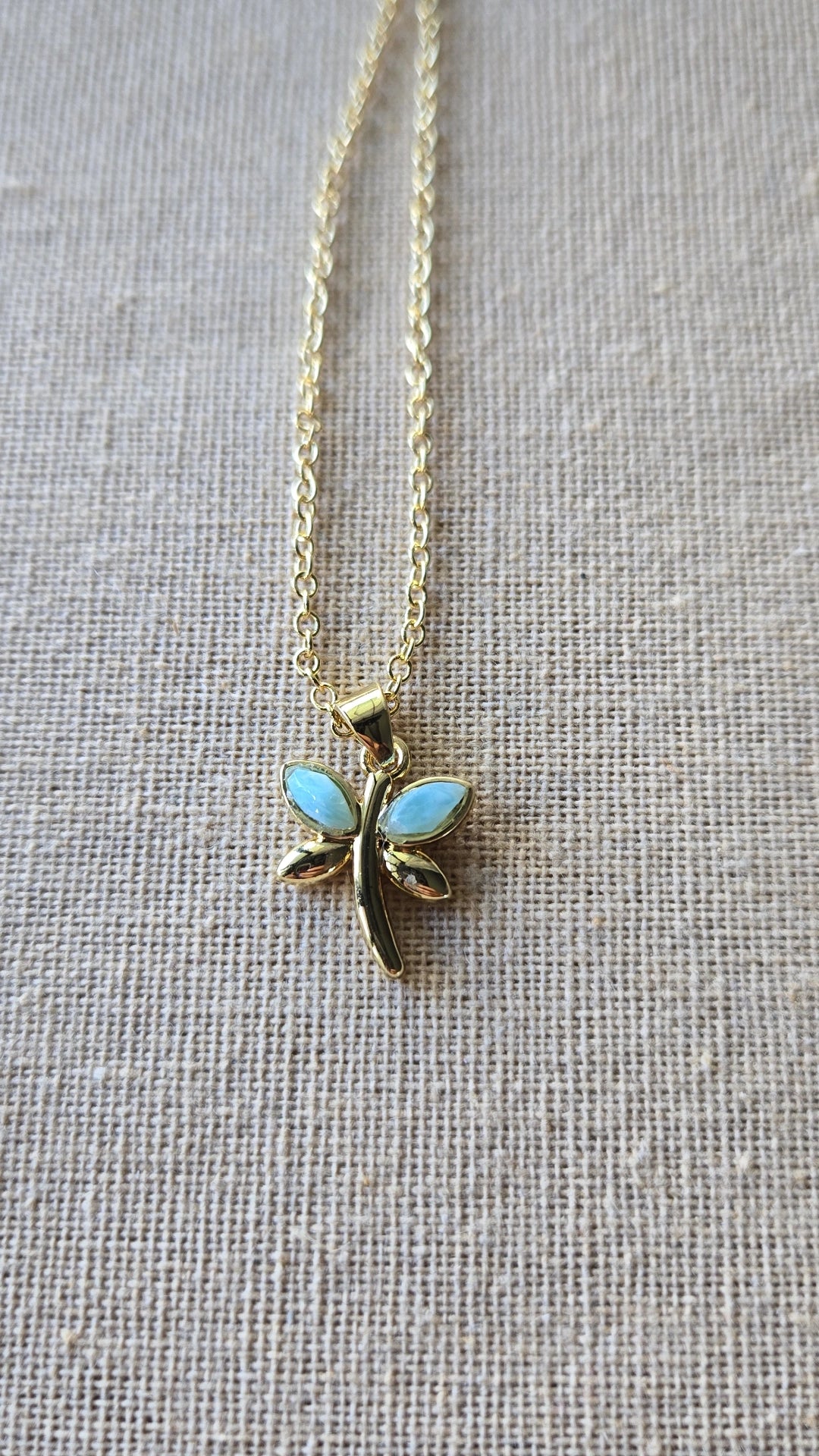 Libélula larimar necklace