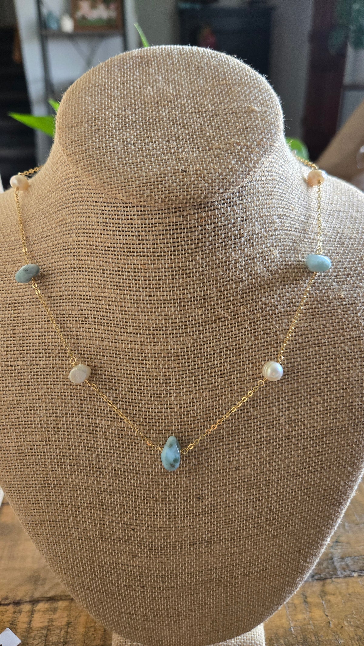 Dainty multi stone necklace