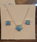 Larimar Clover set - 925 sterling silver